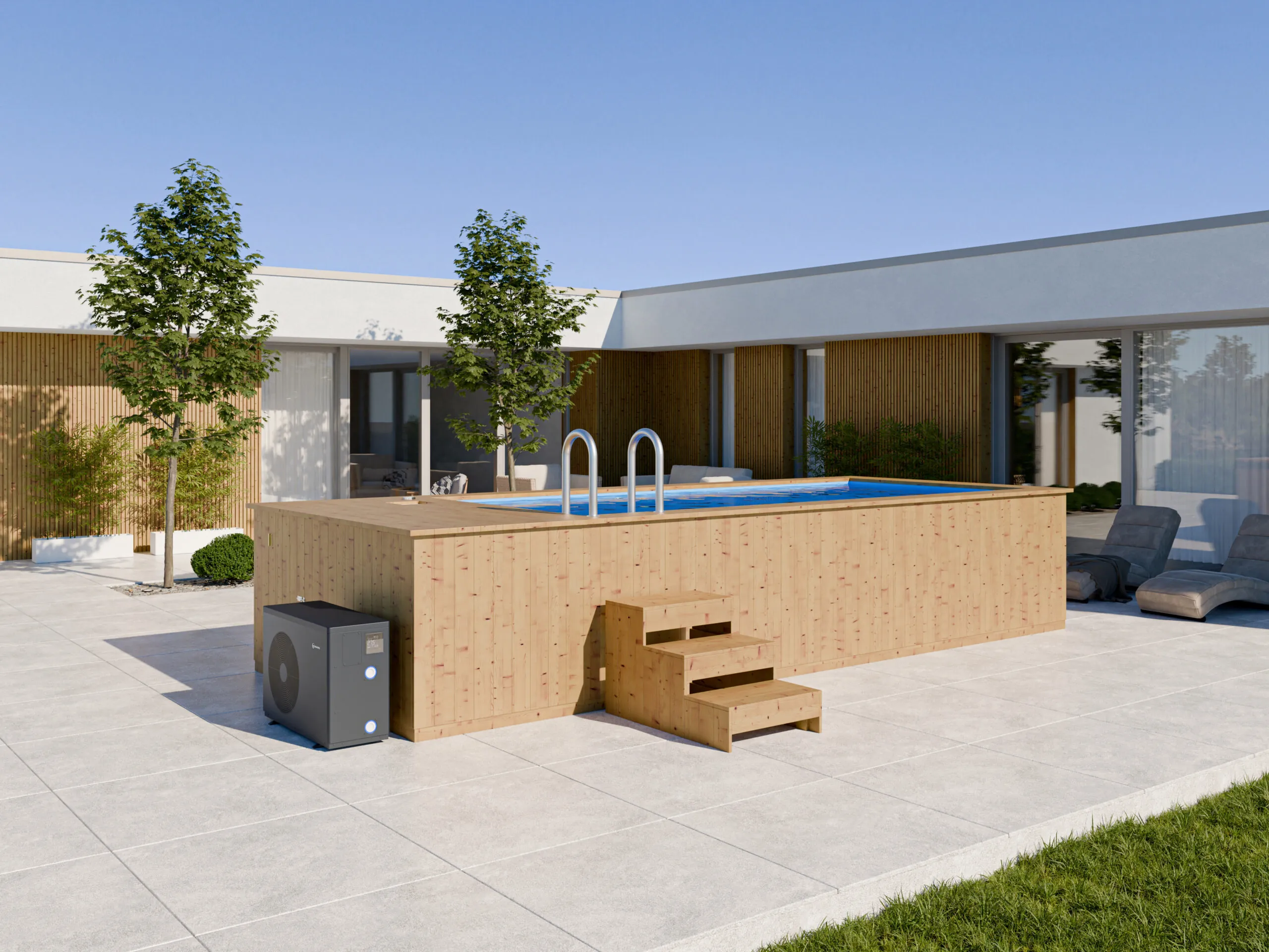 Basen Drewniany z wkładem polipropylenowym 580cm x 240cm (THERMO DREWNO)