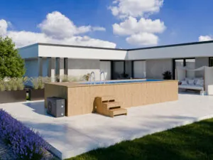 Basen Drewniany z wkładem polipropylenowym 680cm x 240cm (THERMO DREWNO)